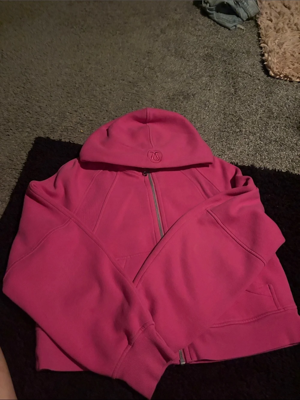 lululemon athletica Hot Pink Full-Zip Hoodie Sweater